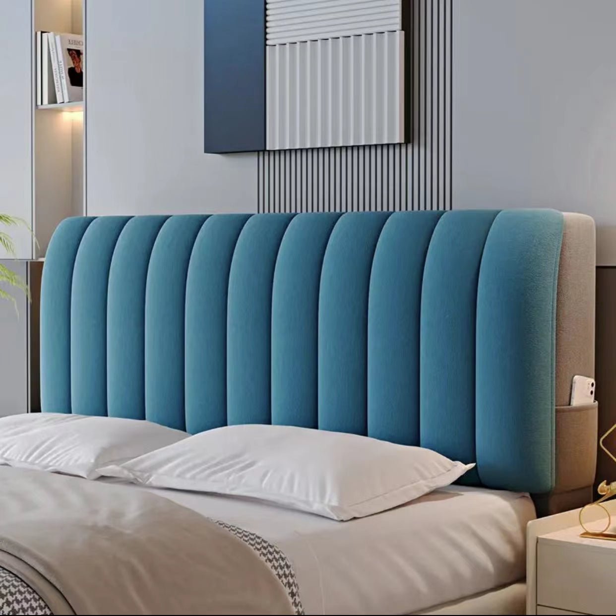 2023 models simple bed head cover full package thickened section - Flyrugss
