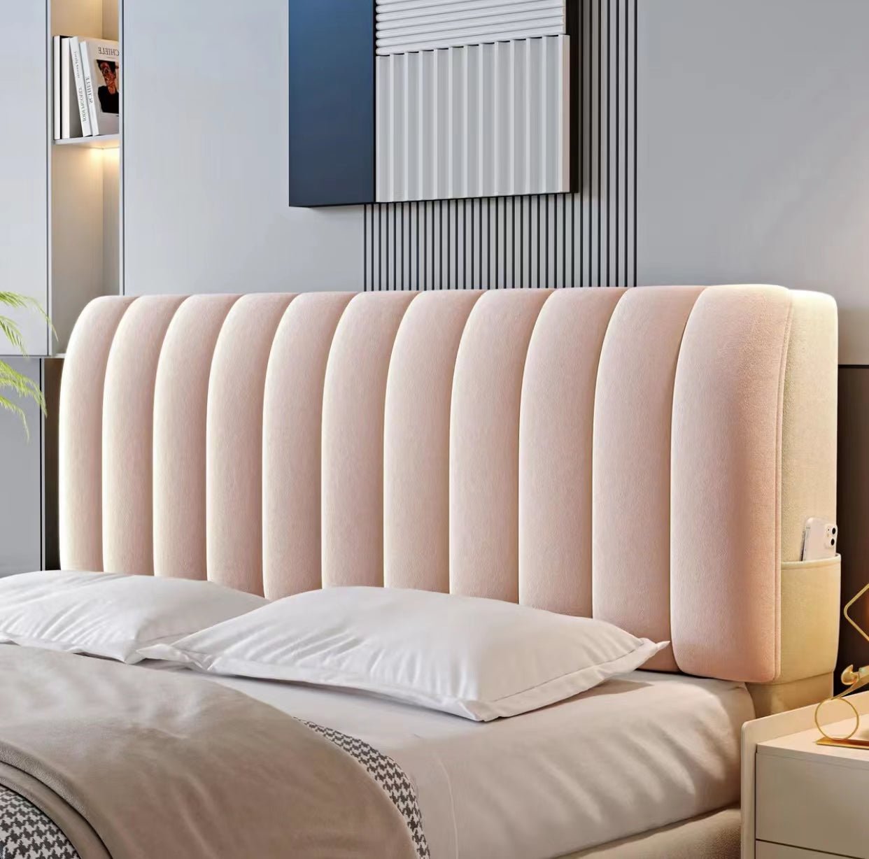 2023 models simple bed head cover full package thickened section - Flyrugss