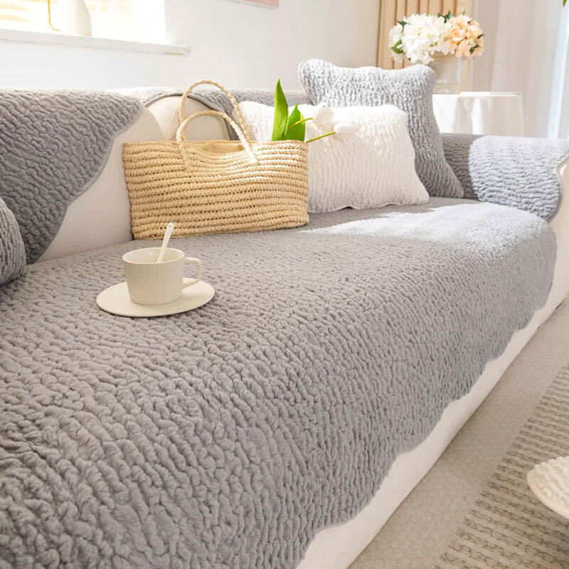 Luxury Thickened Plush Sofa Cushion, Winter Non-Slip
