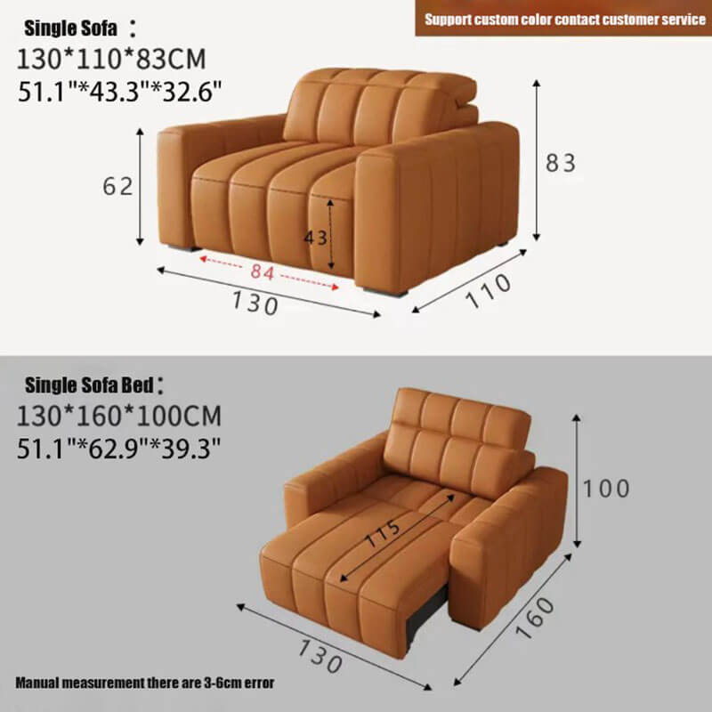 Hot models piano keys caterpillar electric sofa bed villa living room video hall electric function sofa bed