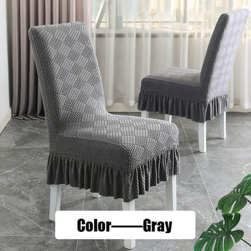 Funda de silla universal gruesa con respaldo elástico para cuatro estaciones, con cadena Snow Bud