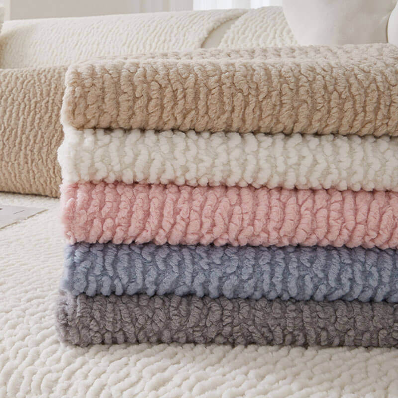 2023 nuovo asciugamano in tessuto di copertura ispessito in lana d'agnello 