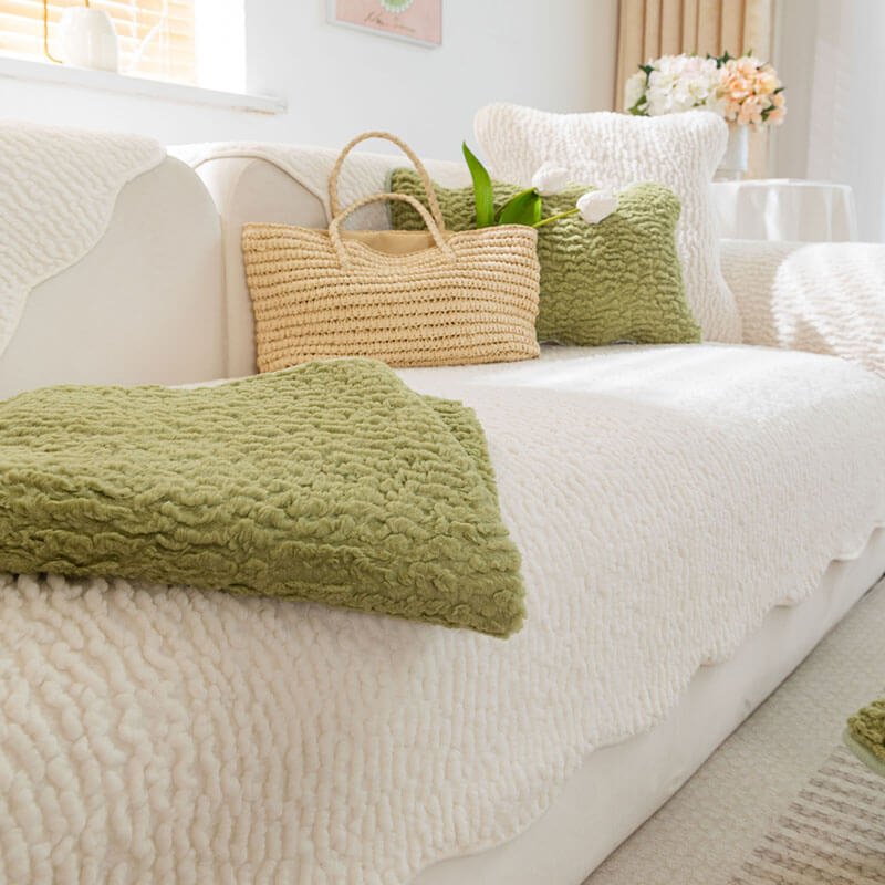 Luxury Thickened Plush Sofa Cushion, Winter Non-Slip
