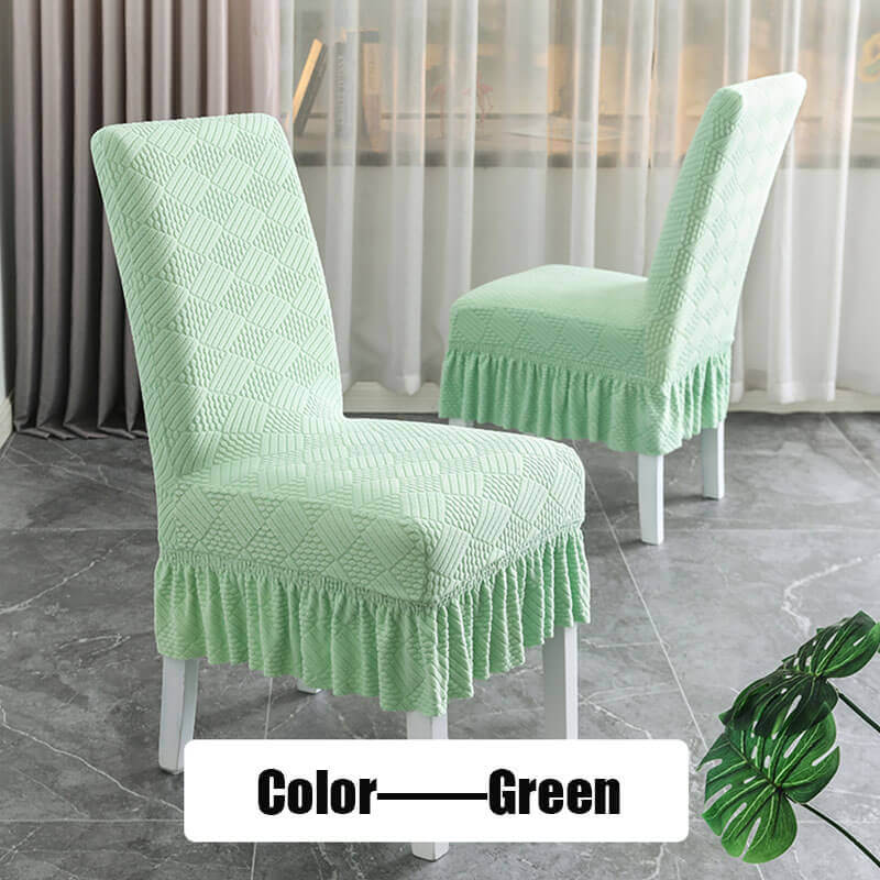 Funda de silla universal gruesa con respaldo elástico para cuatro estaciones, con cadena Snow Bud