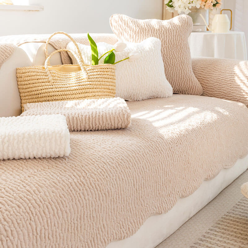 Luxury Thickened Plush Sofa Cushion, Winter Non-Slip