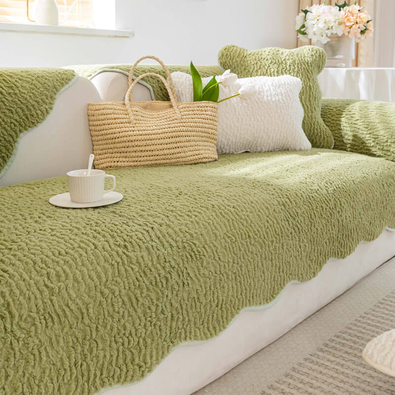 Luxury Thickened Plush Sofa Cushion, Winter Non-Slip