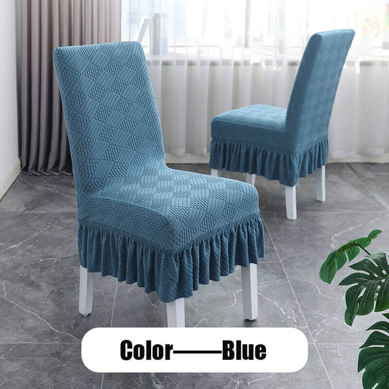 Funda de silla universal gruesa con respaldo elástico para cuatro estaciones, con cadena Snow Bud