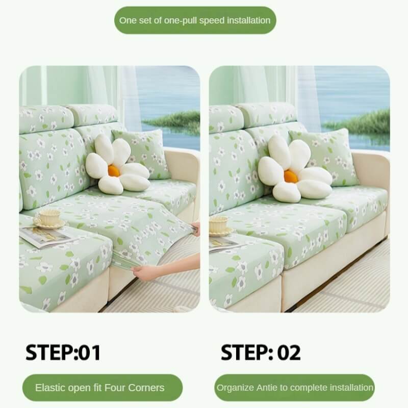 2024 New Anti-Cat Scratch Summer Ice Silk Sofa Cover, Sofa Cushion