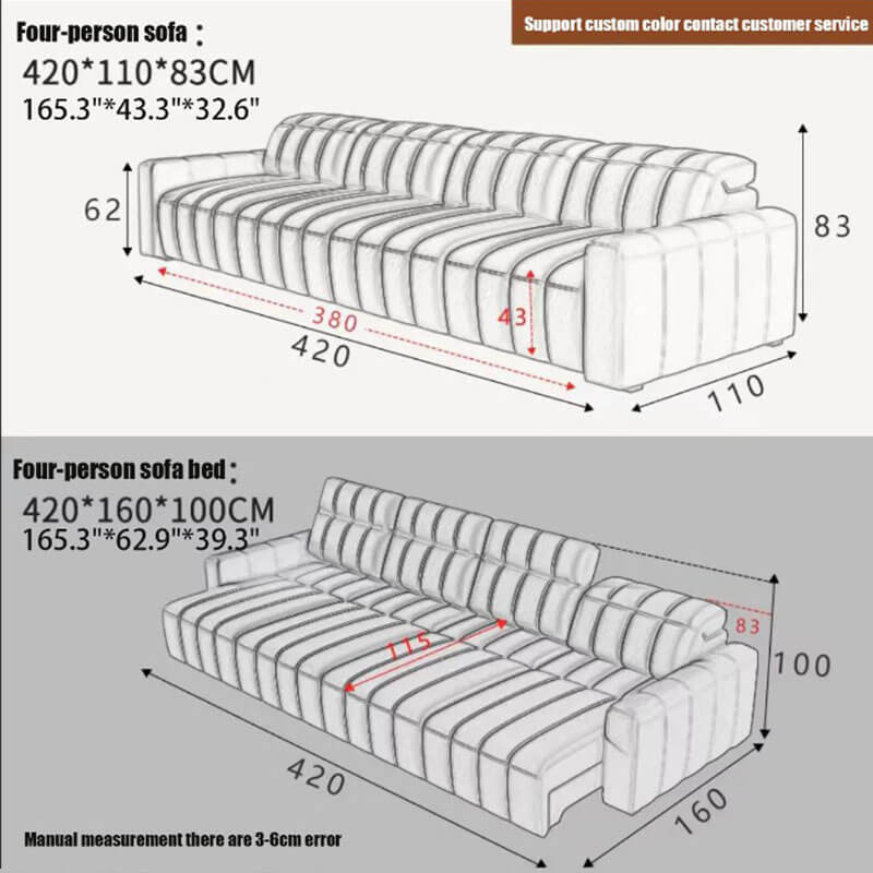 Hot models piano keys caterpillar electric sofa bed villa living room video hall electric function sofa bed