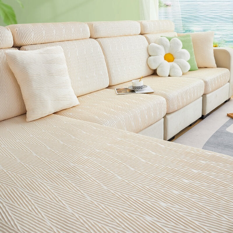 Simple modern summer non-slip ice silk sofa cover, living room decoration