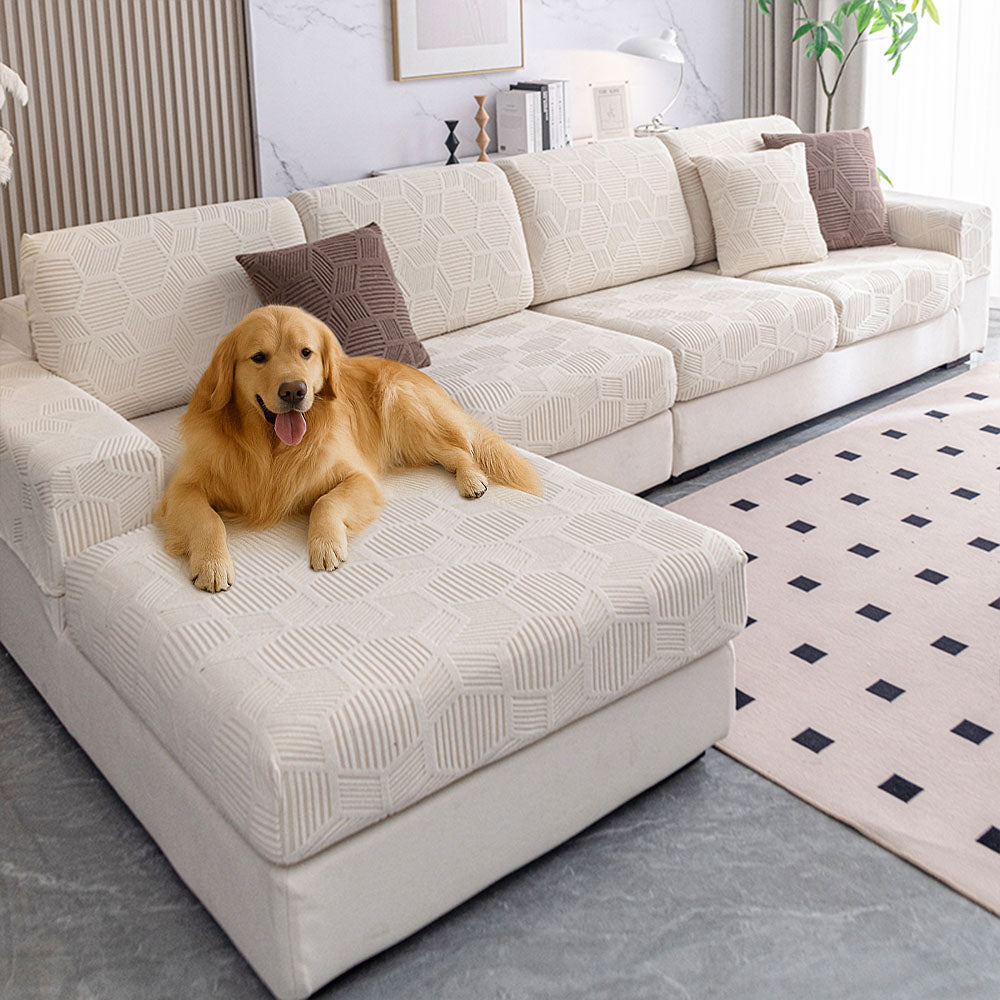 Honeycomb Pattern Water-Resistant Stretch Full-Cover Magic Sofa Cover