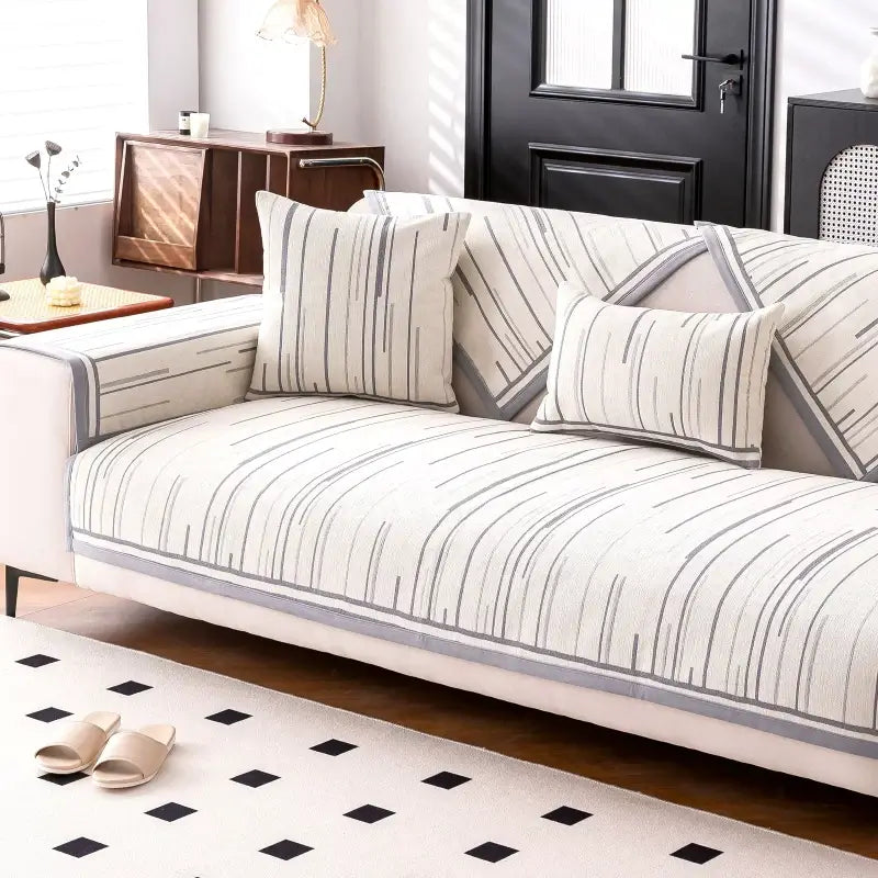 2024 New Light Luxury Striped Sofa Cushion
