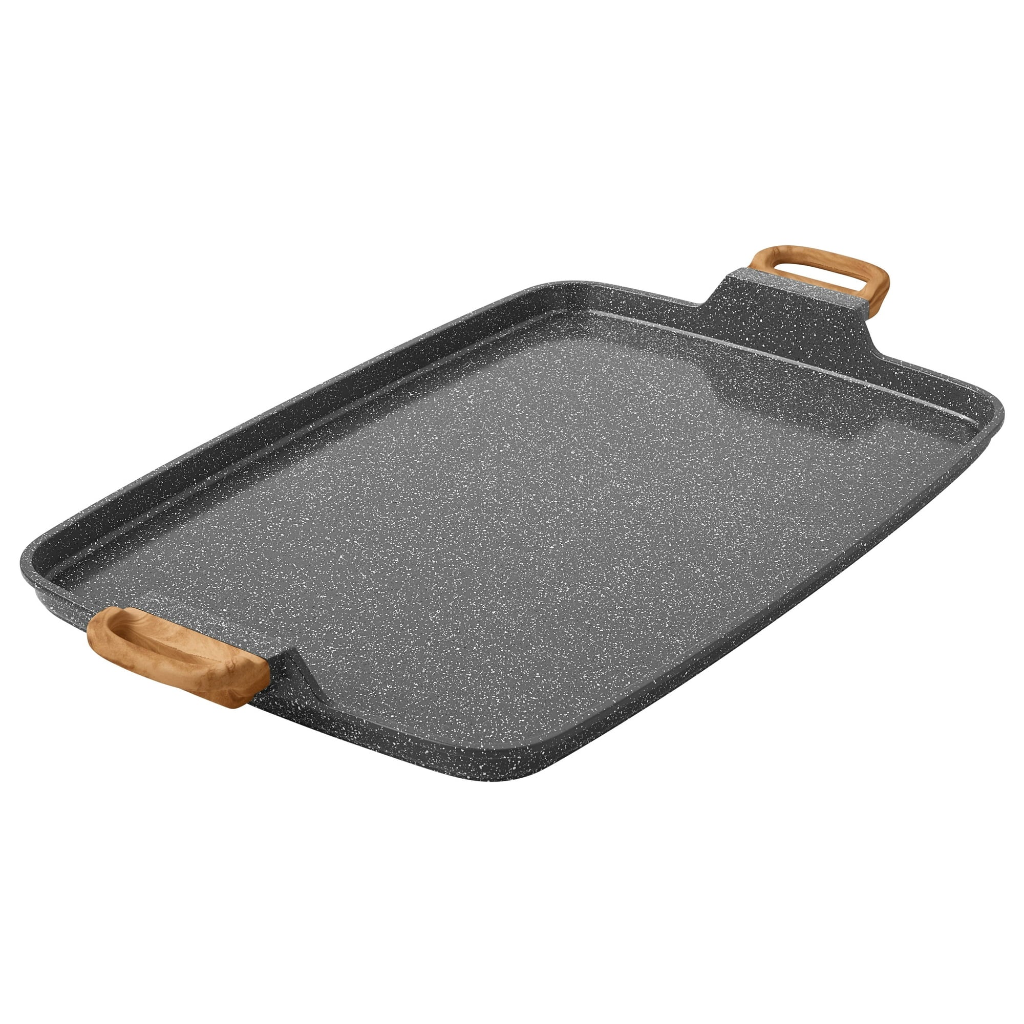 Prairie Signature Cast Aluminum Double Griddle – Charcoal Speckle