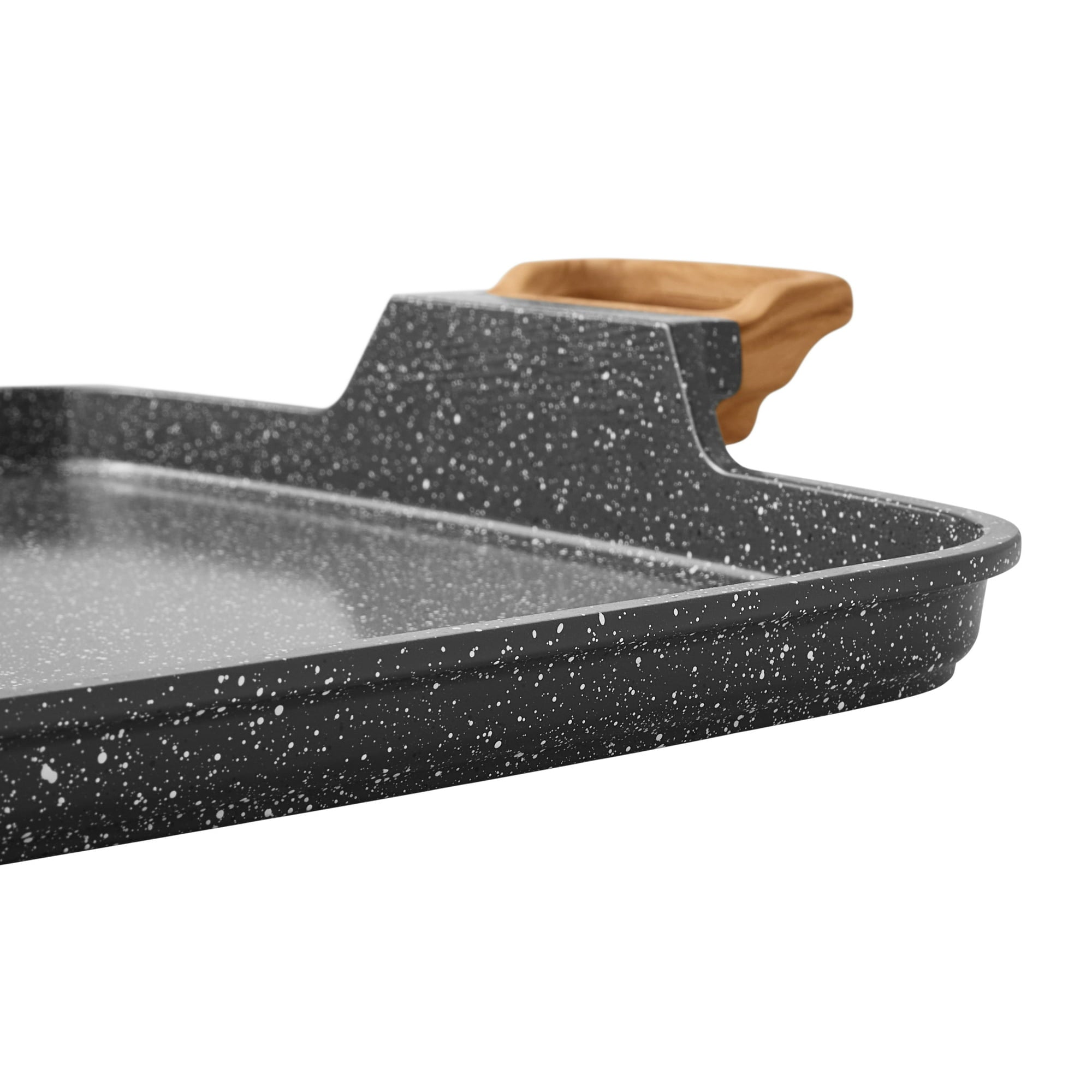 Prairie Signature Cast Aluminum Double Griddle – Charcoal Speckle