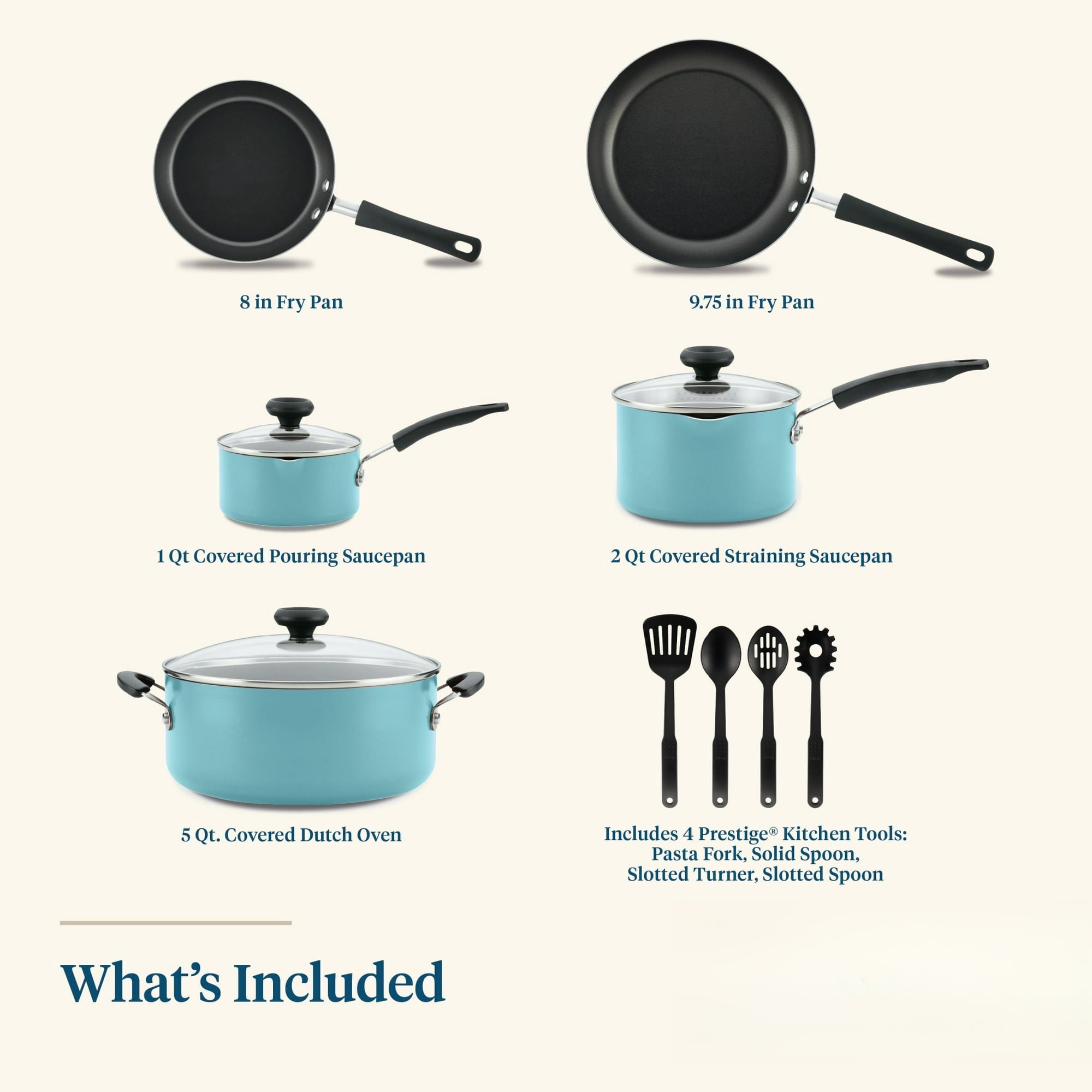 Easy-Clean 12-Piece Nonstick Cookware Set