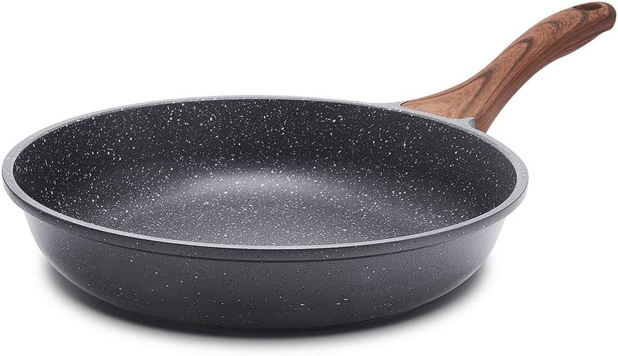 8-Inch Nonstick Frying Pan – Swiss Granite Coating, PFOA-Free, Healthy Stone Cookware