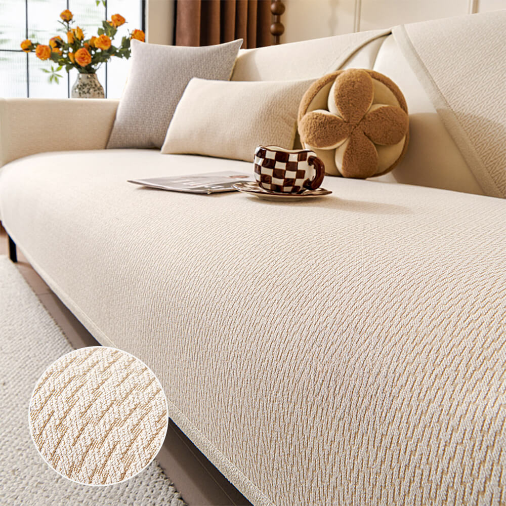 Chenille Minimalist Anti-Slip Cat Scratch-Resistant Sofa Cover