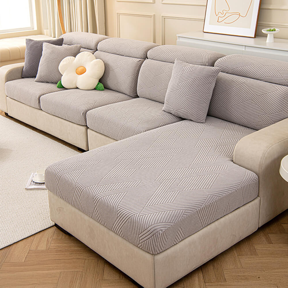 Modern Geometric Stretch Full-Wrap Sofa Cover with Magic Fit