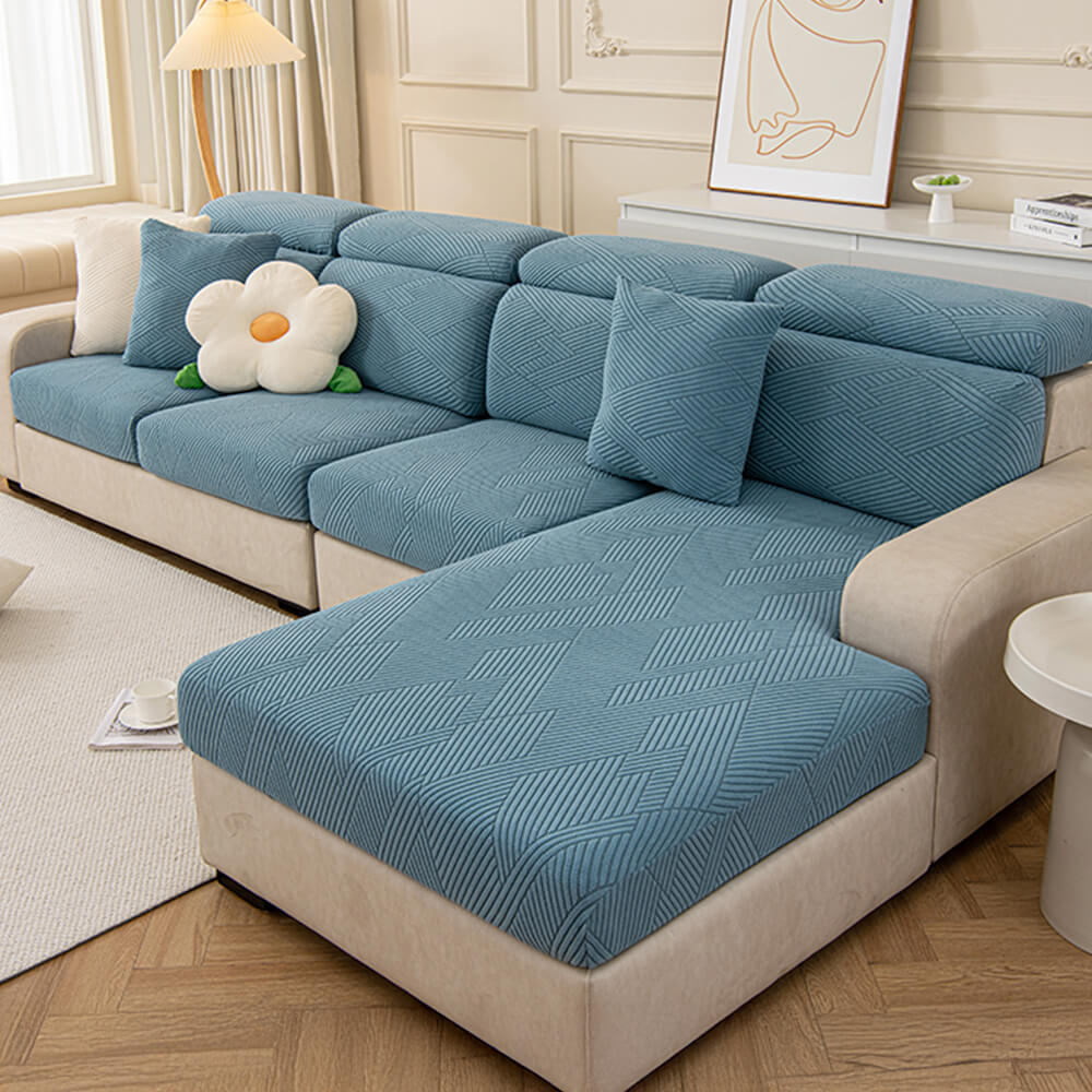 Modern Geometric Stretch Full-Wrap Sofa Cover with Magic Fit