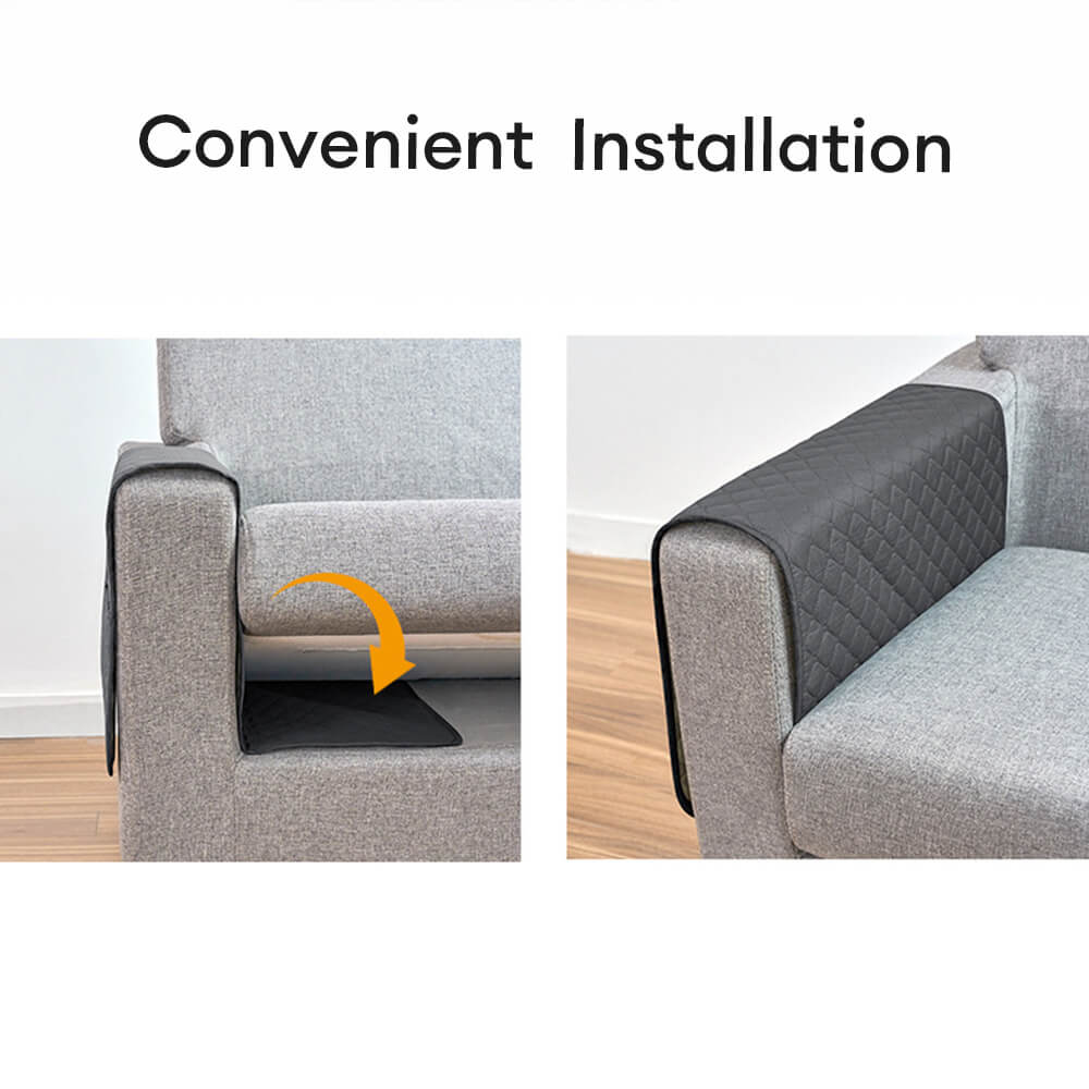 Soft Furry Sofa Armrest Cover Set – Non-Slip Couch Protector for Living Room Furniture