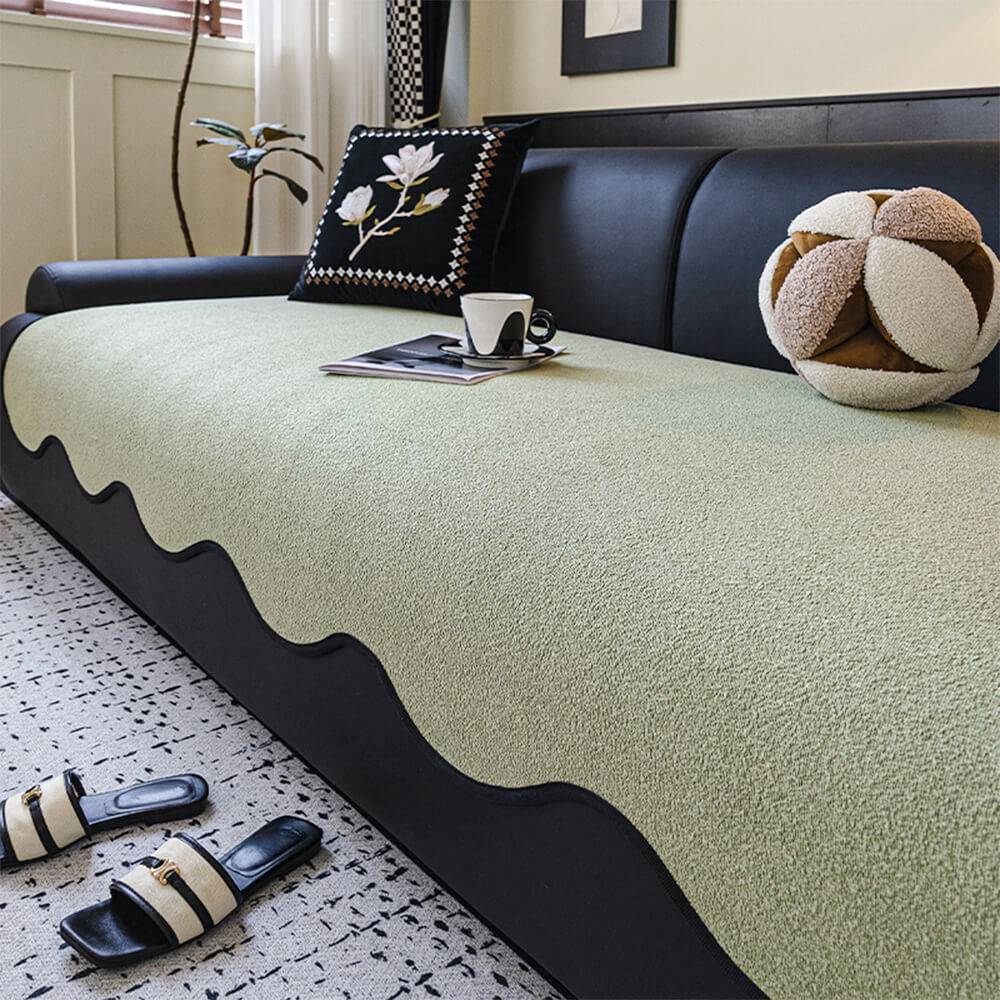 Waterproof Teddy Fleece Non-Slip Sofa Cover
