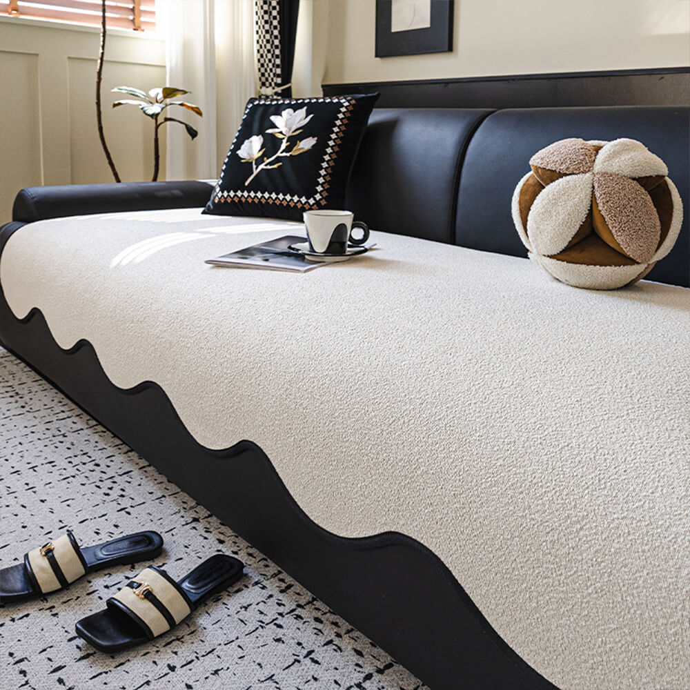 Waterproof Teddy Fleece Non-Slip Sofa Cover