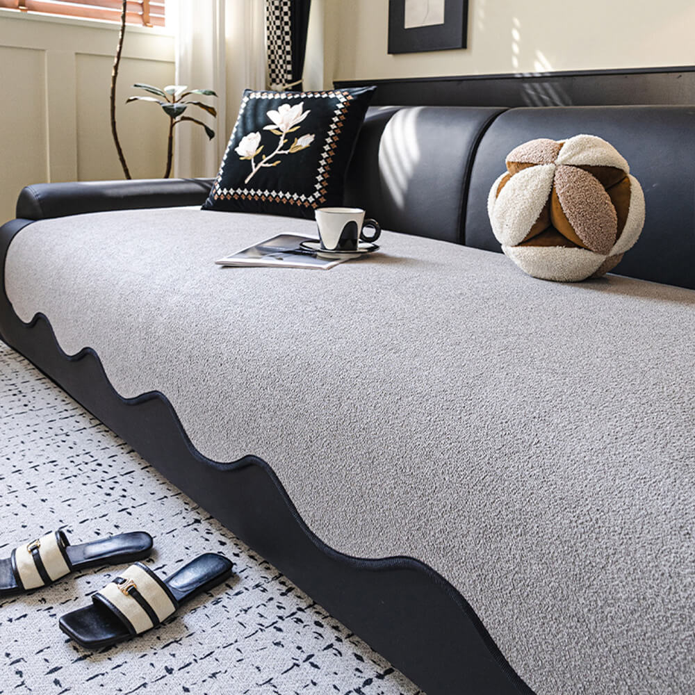 Waterproof Teddy Fleece Non-Slip Sofa Cover