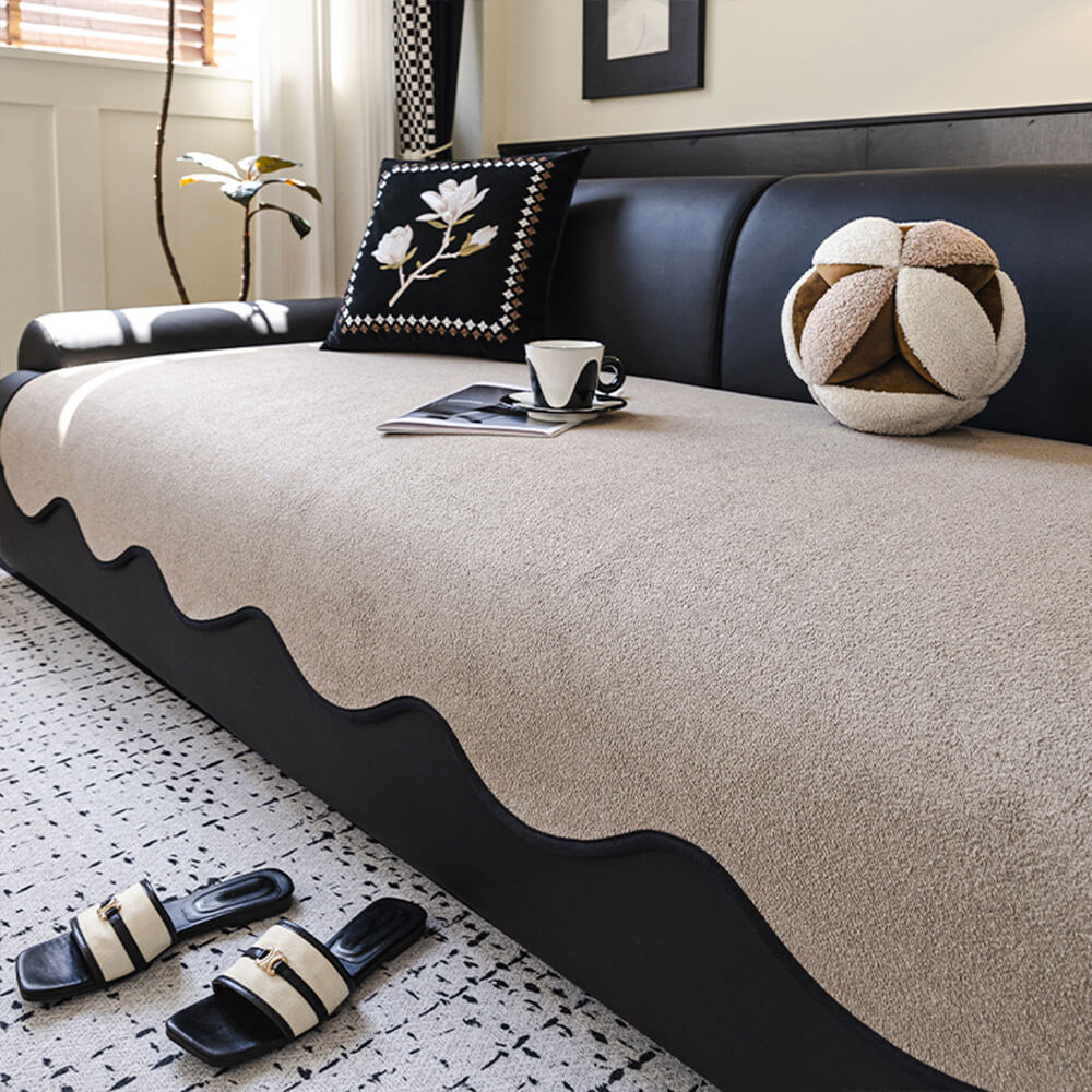 Waterproof Teddy Fleece Non-Slip Sofa Cover