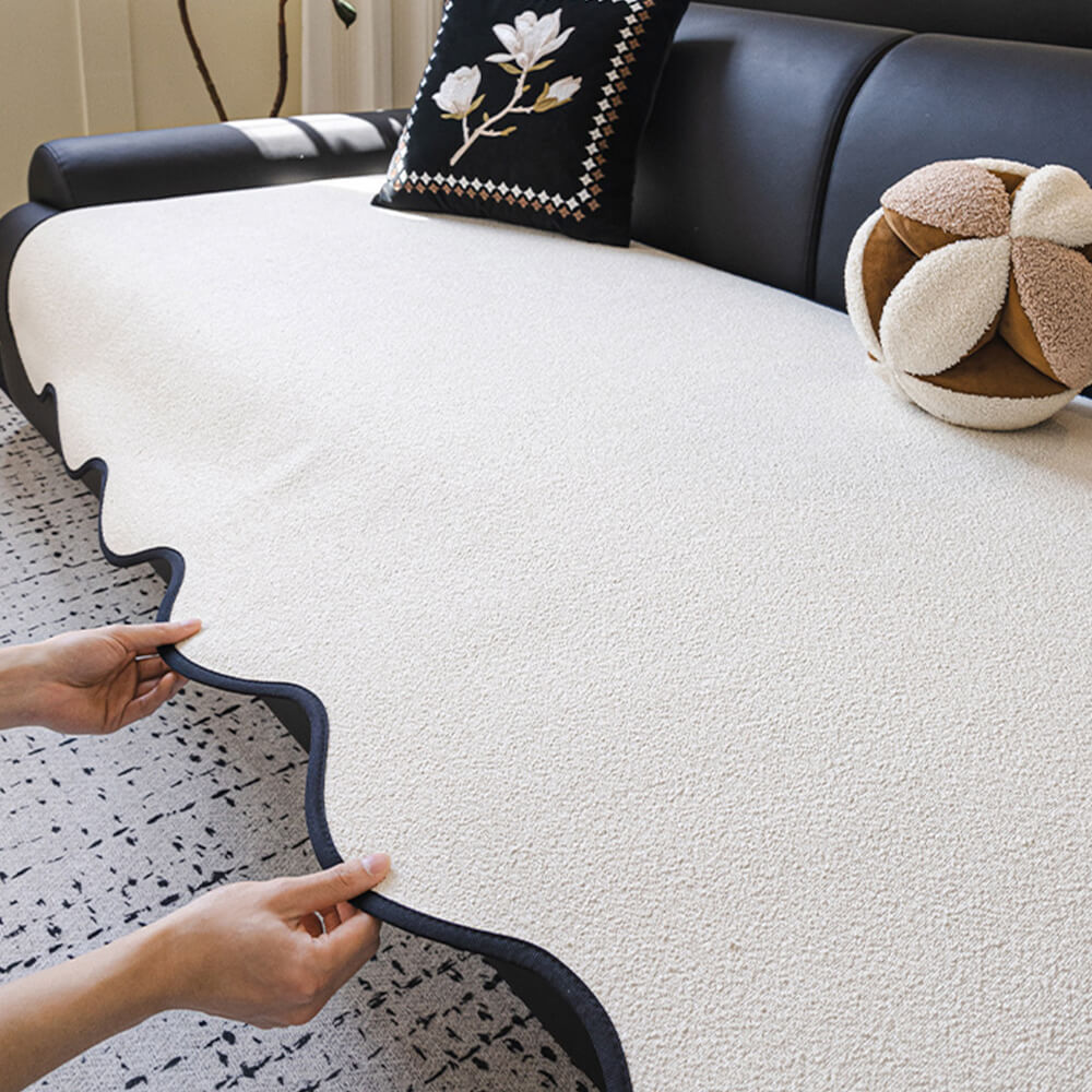Waterproof Teddy Fleece Non-Slip Sofa Cover