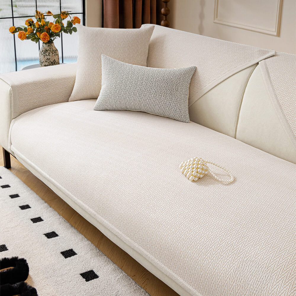Chenille Minimalist Anti-Slip Cat Scratch-Resistant Sofa Cover