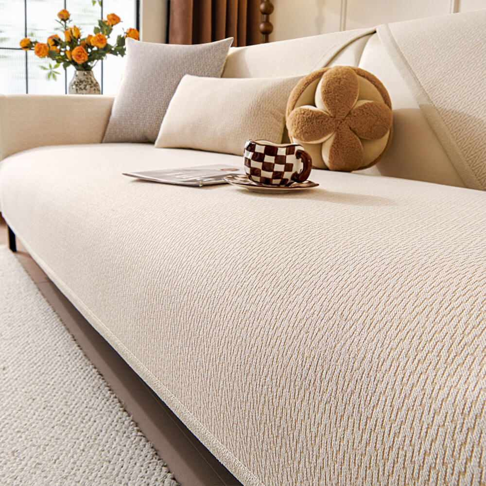 Chenille Minimalist Anti-Slip Cat Scratch-Resistant Sofa Cover
