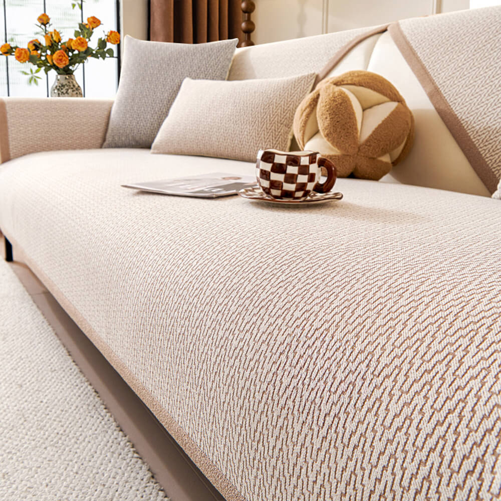 Chenille Minimalist Anti-Slip Cat Scratch-Resistant Sofa Cover