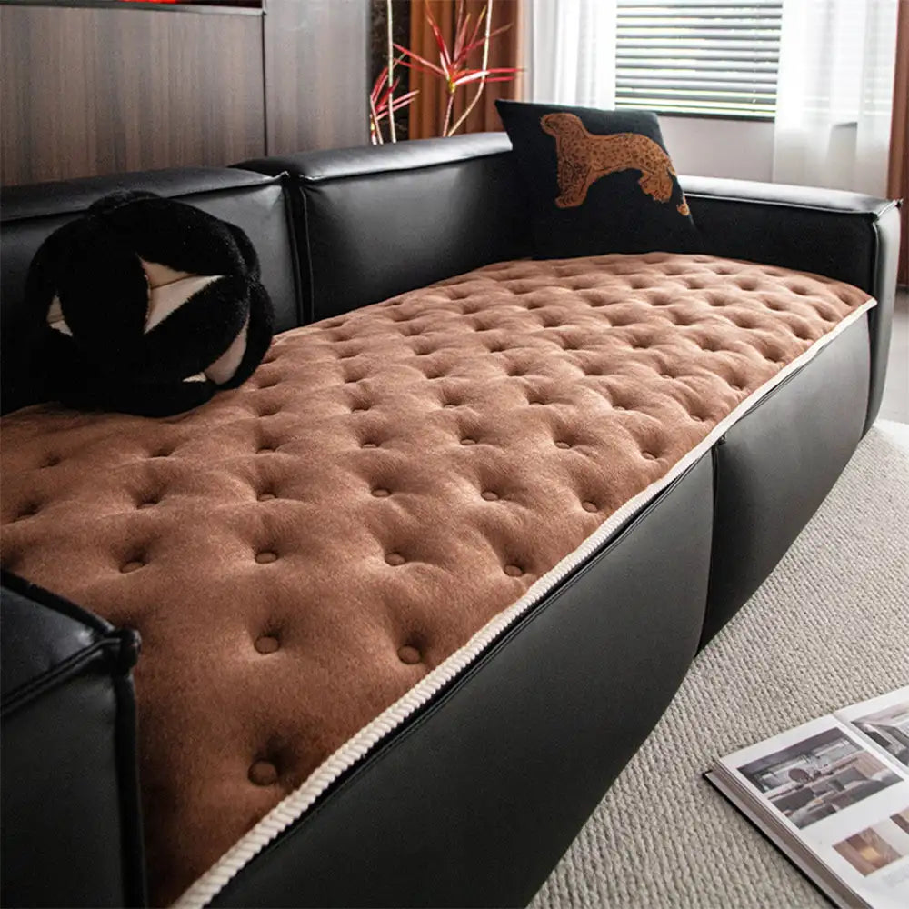 Vintage Leather Non-Slip Sofa Protection Couch Cover