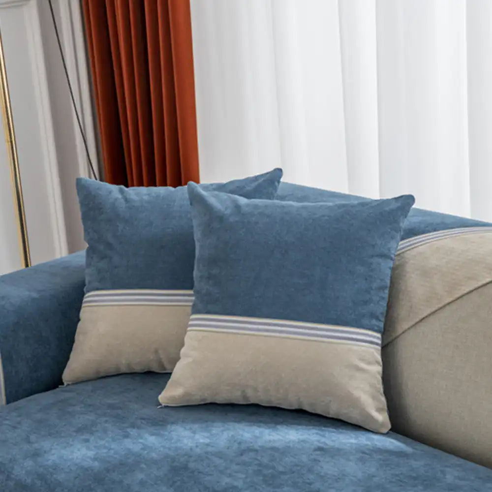 All-Season Water-Resistant Colorblock Anti-Slip Sofa Cover for Pets and Kids