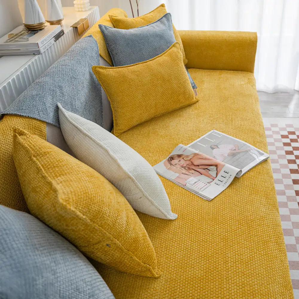 Cloud Woven Velvet Thick Non-Slip Scratch-Resistant Couch Cover