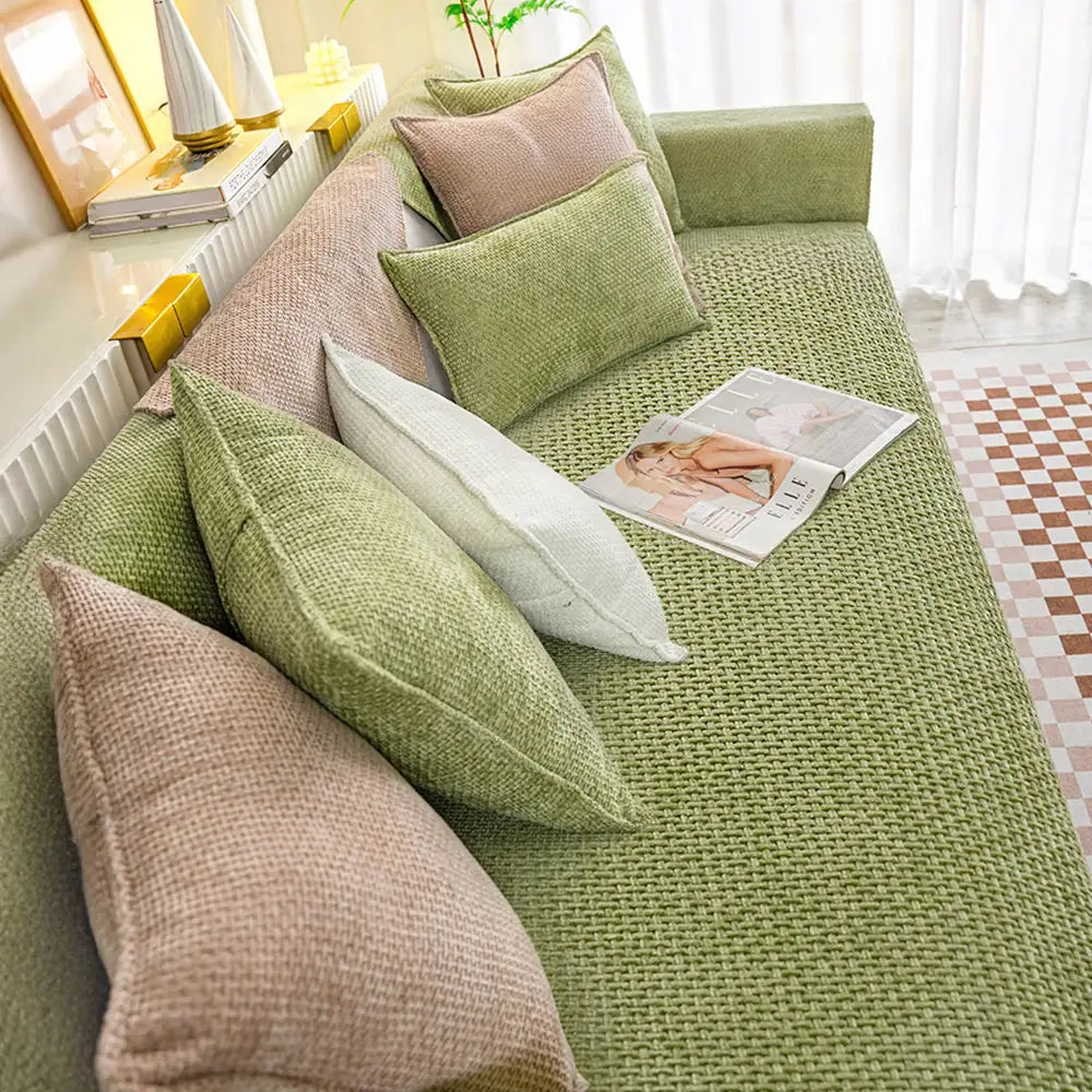 Cloud Woven Velvet Thick Non-Slip Scratch-Resistant Couch Cover