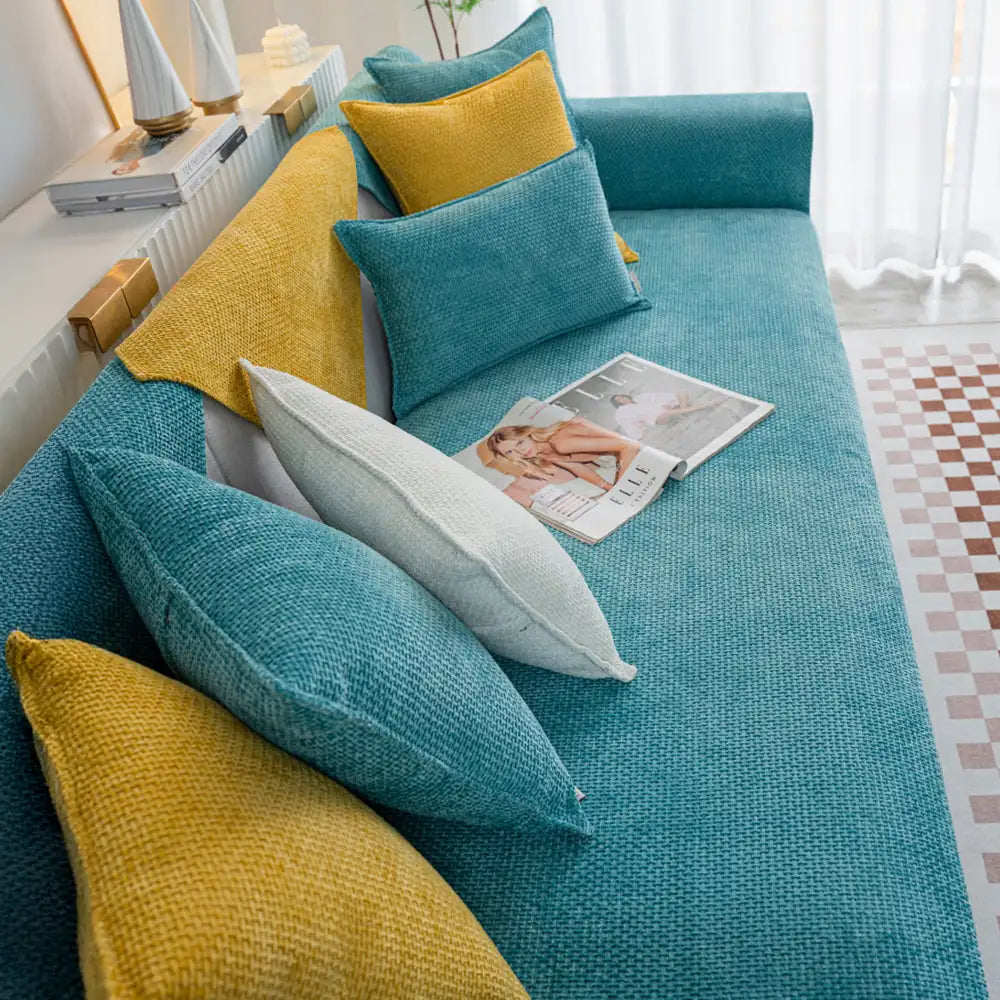 Cloud Woven Velvet Thick Non-Slip Scratch-Resistant Couch Cover