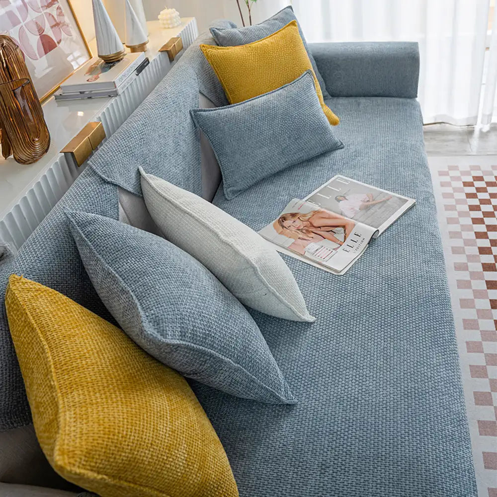 Cloud Woven Velvet Thick Non-Slip Scratch-Resistant Couch Cover