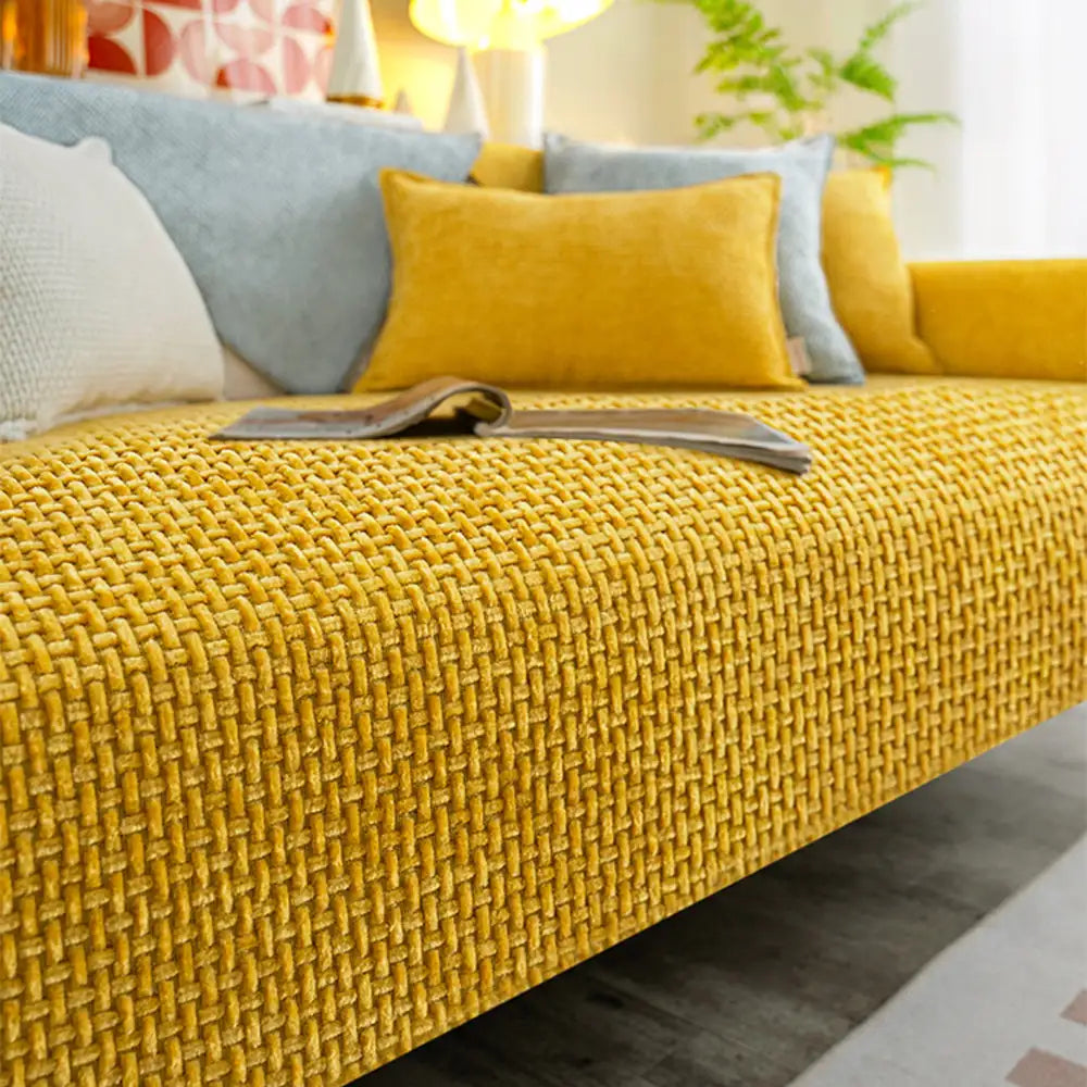 Cloud Woven Velvet Thick Non-Slip Scratch-Resistant Couch Cover