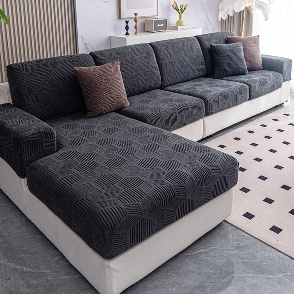 Honeycomb Pattern Water-Resistant Stretch Full-Cover Magic Sofa Cover