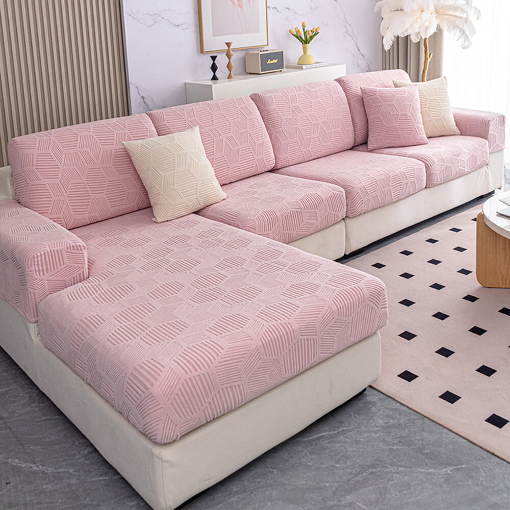 Honeycomb Pattern Water-Resistant Stretch Full-Cover Magic Sofa Cover