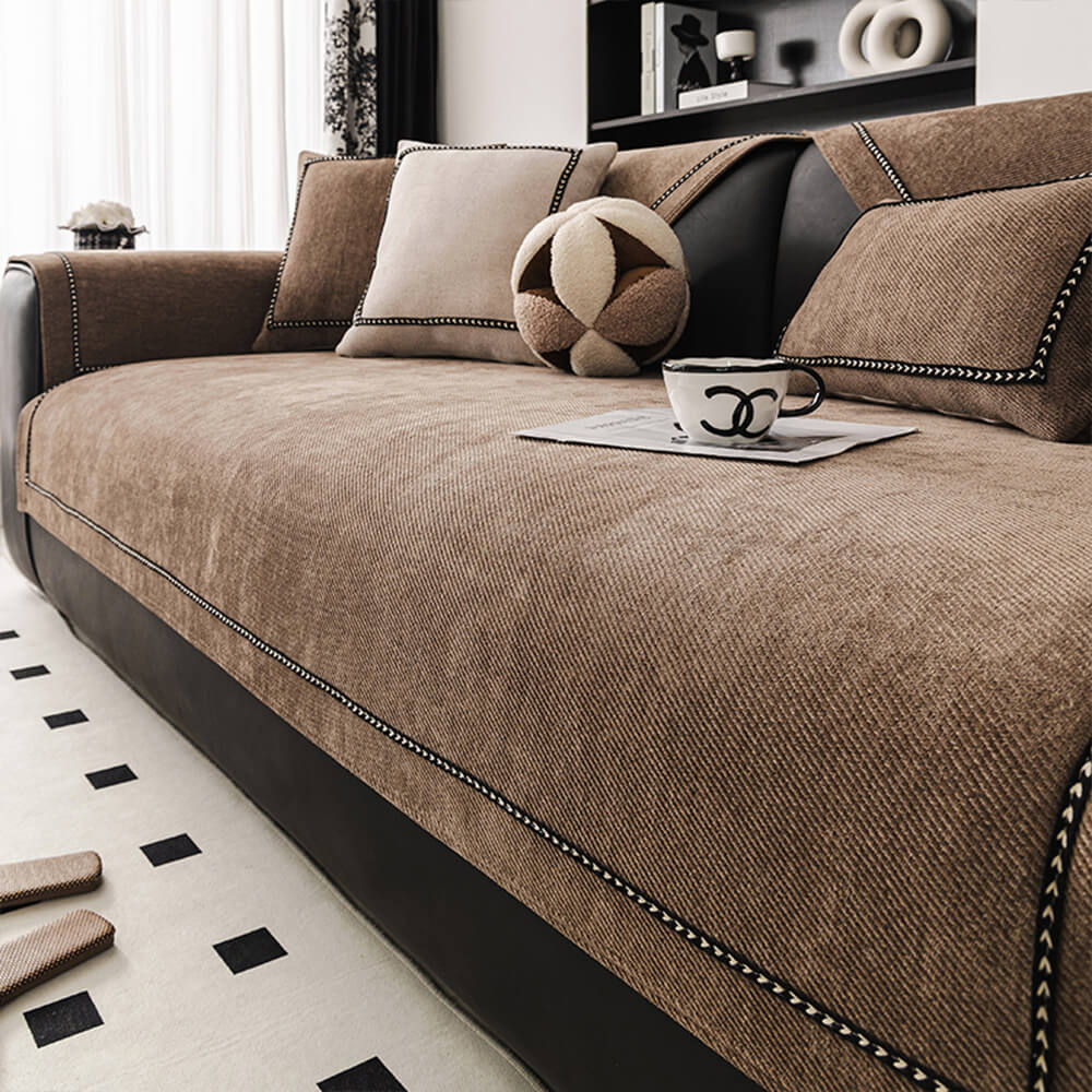 Simple Modern Jacquard High-Density Non-Slip Chenille Sofa Cover