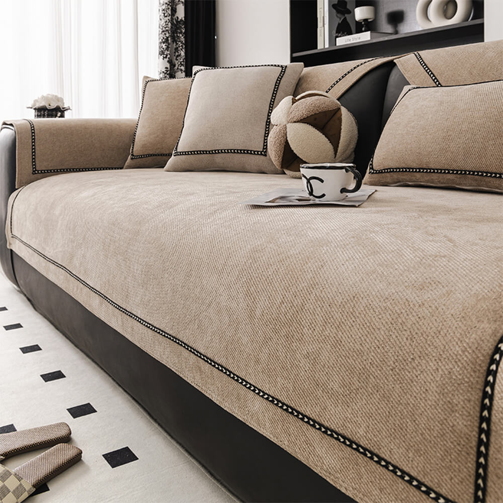 Simple Modern Jacquard High-Density Non-Slip Chenille Sofa Cover
