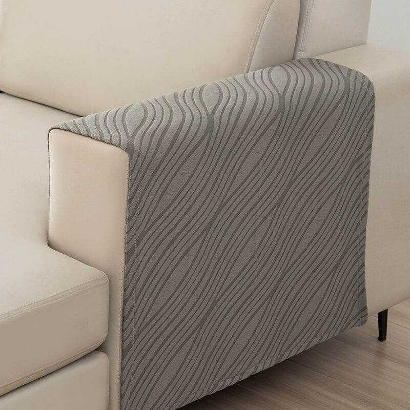 Soft Furry Sofa Armrest Cover Set – Non-Slip Couch Protector for Living Room Furniture