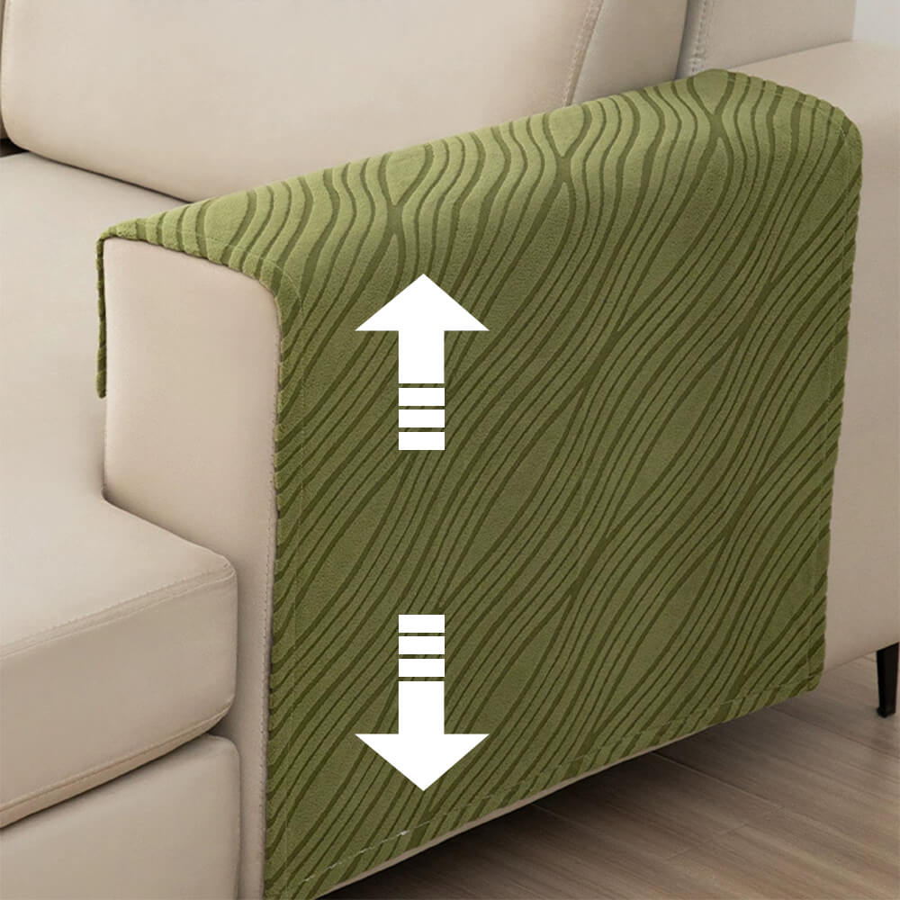 Soft Furry Sofa Armrest Cover Set – Non-Slip Couch Protector for Living Room Furniture