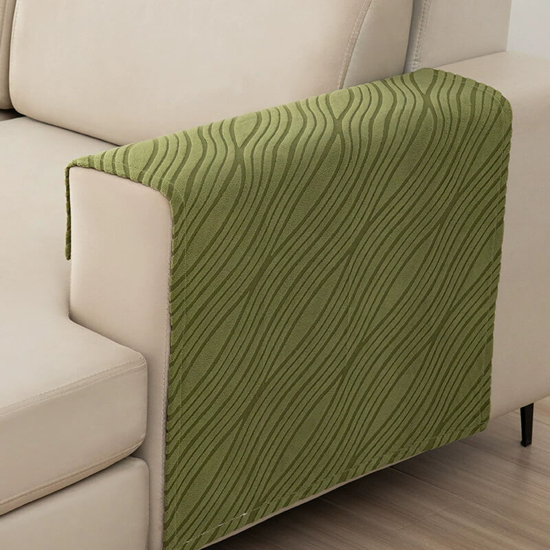 Soft Furry Sofa Armrest Cover Set – Non-Slip Couch Protector for Living Room Furniture