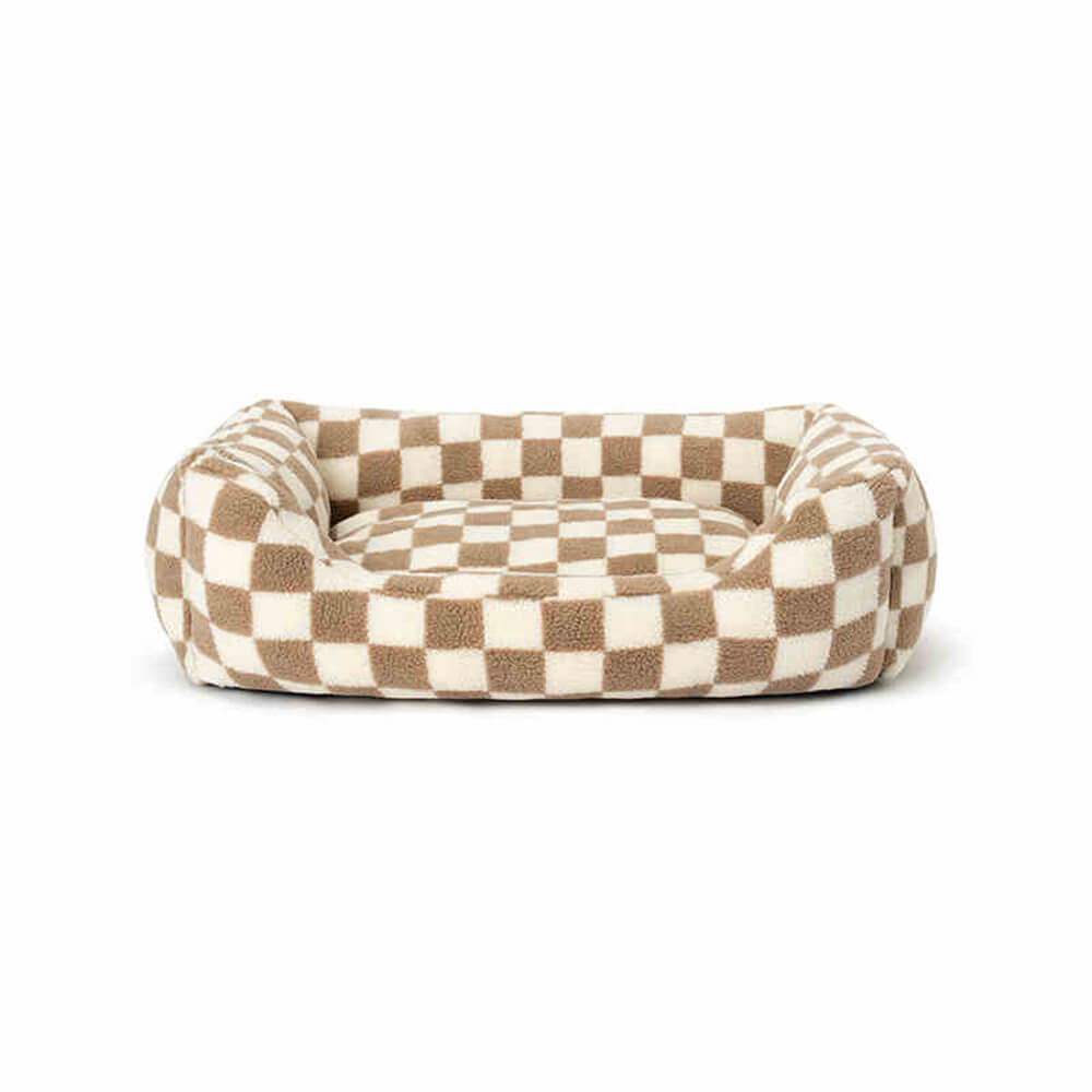 Stylish Checkerboard Removable Washable Dog Sofa Bed for Warmth and Comfort