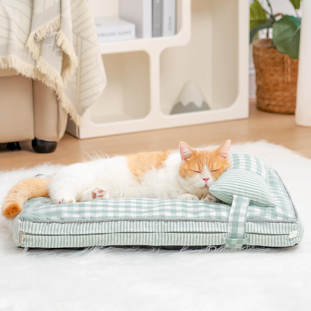 Fashion Checkered Pattern Washable Pet Bed for Dogs & Cats