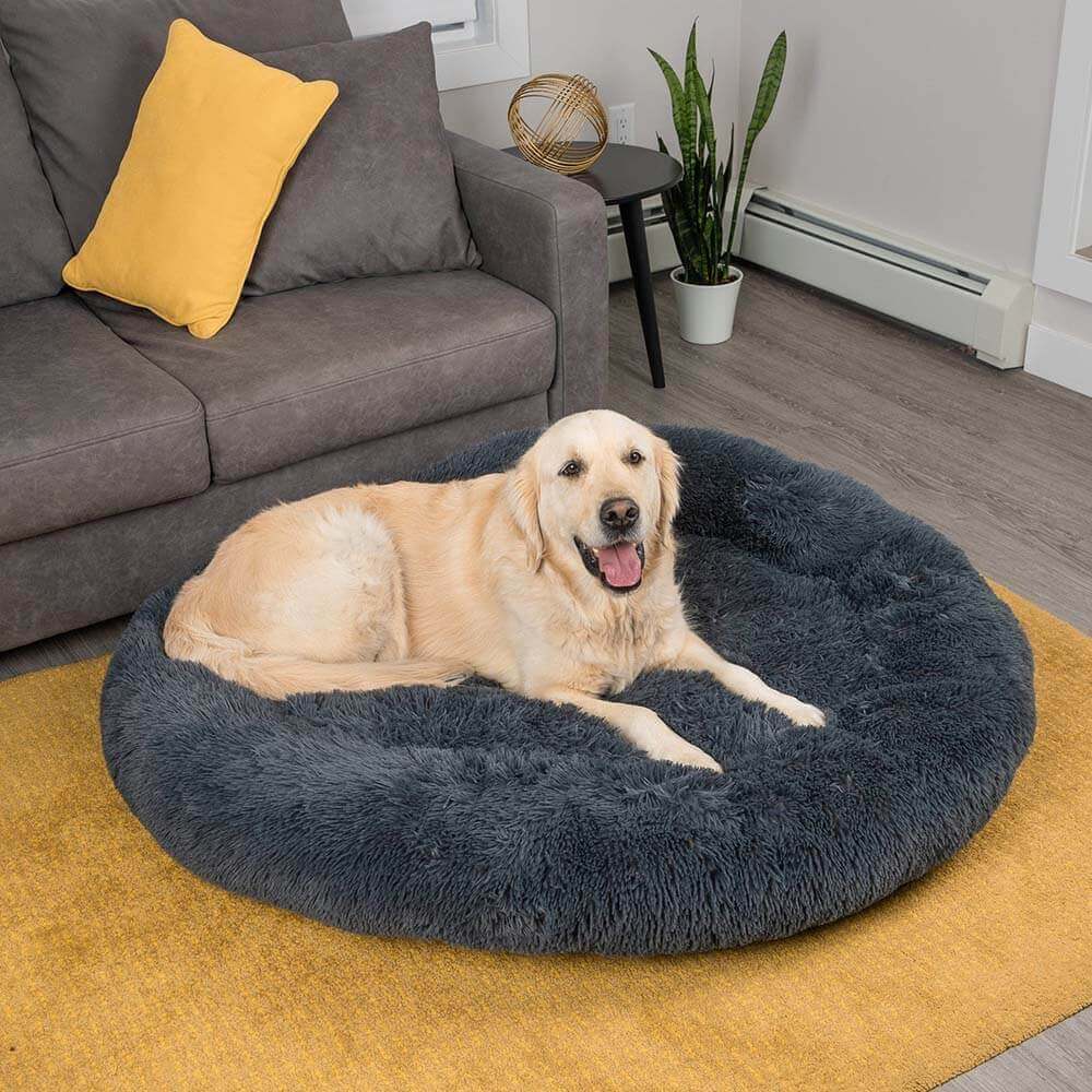 Fuzzy Round Fluffy Dog Bed for Ultimate Comfort