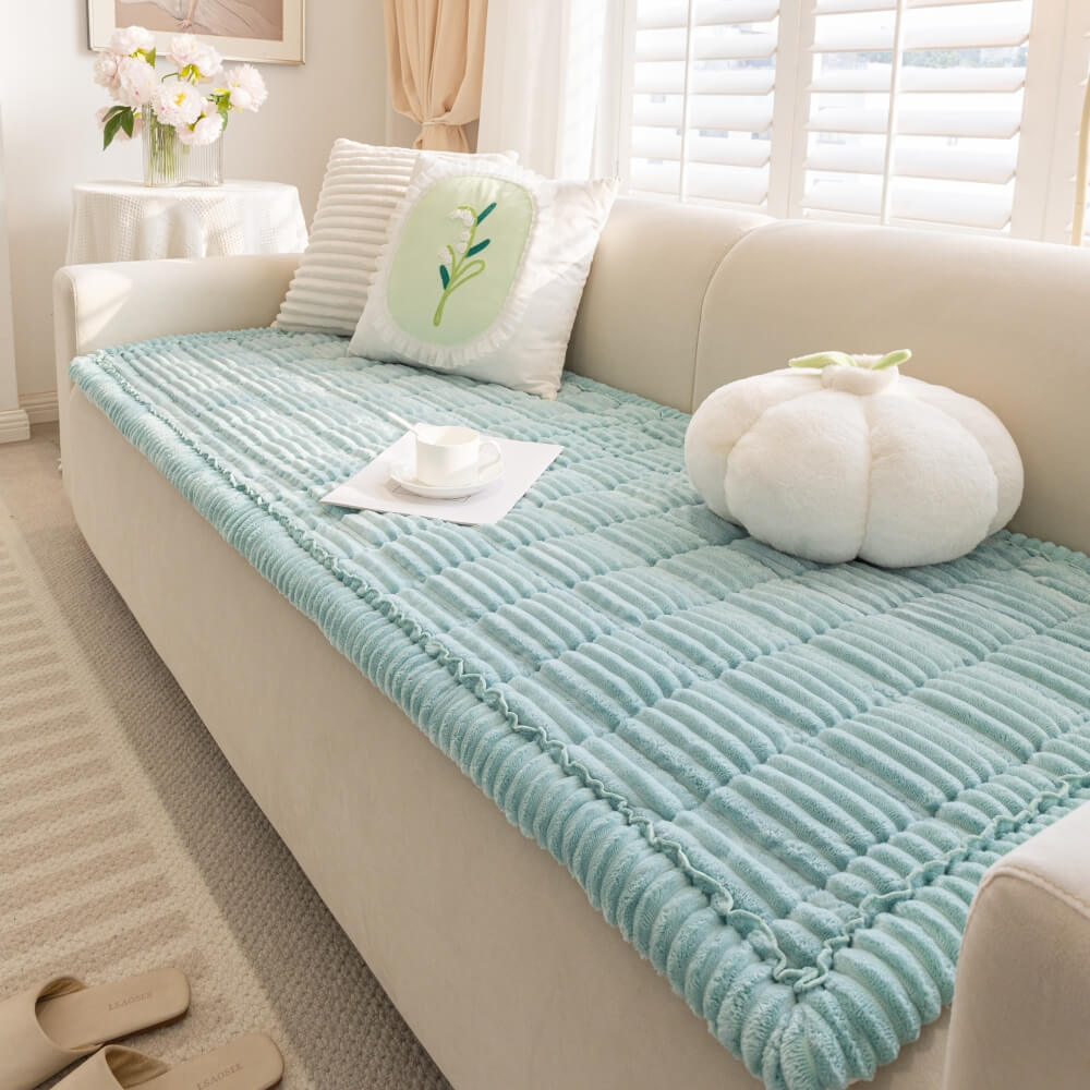 Lazy Soft Flannel Breathable Non-Slip Pet Mat Sofa Protector